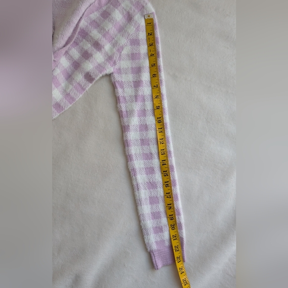 Haute Monde Women's Sweater Plaid Lilac White Two Plaid Cropped Set Size S NWT - Picture 15 of 16
